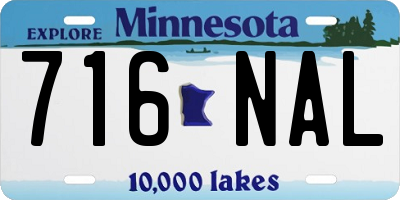 MN license plate 716NAL