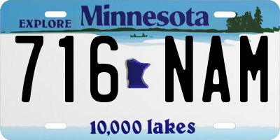 MN license plate 716NAM