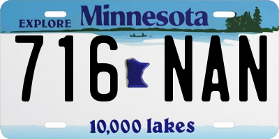 MN license plate 716NAN