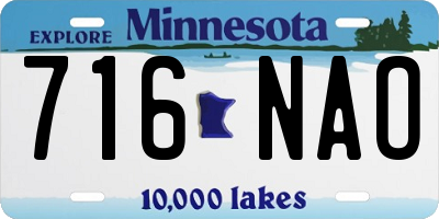 MN license plate 716NAO
