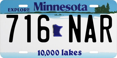 MN license plate 716NAR