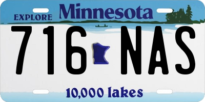 MN license plate 716NAS