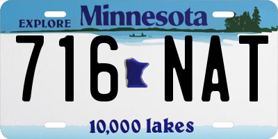 MN license plate 716NAT
