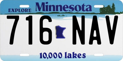 MN license plate 716NAV