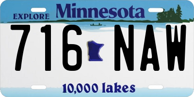 MN license plate 716NAW