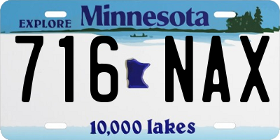 MN license plate 716NAX