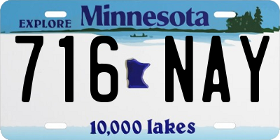 MN license plate 716NAY