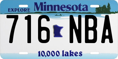 MN license plate 716NBA