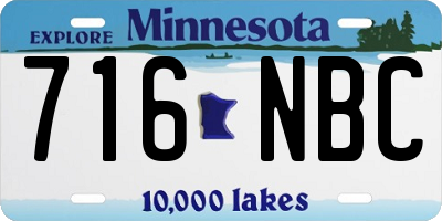 MN license plate 716NBC