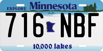 MN license plate 716NBF