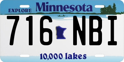 MN license plate 716NBI
