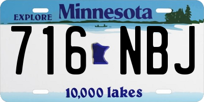 MN license plate 716NBJ