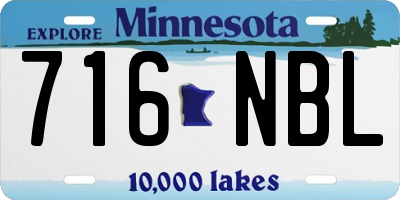 MN license plate 716NBL