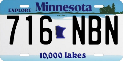 MN license plate 716NBN