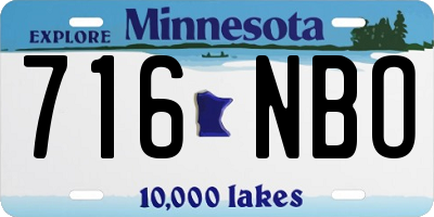 MN license plate 716NBO