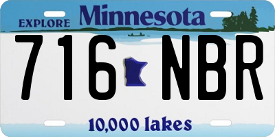 MN license plate 716NBR