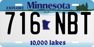 MN license plate 716NBT