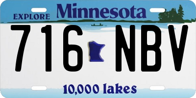 MN license plate 716NBV