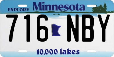 MN license plate 716NBY