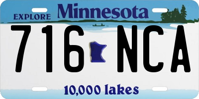 MN license plate 716NCA