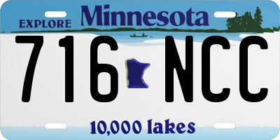 MN license plate 716NCC