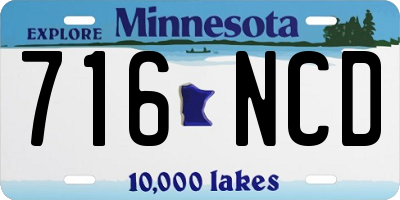 MN license plate 716NCD