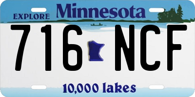 MN license plate 716NCF