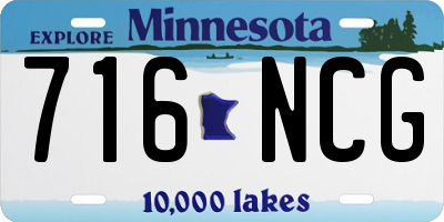 MN license plate 716NCG
