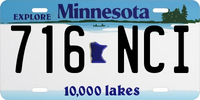 MN license plate 716NCI