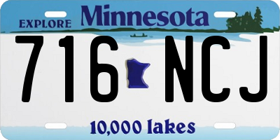 MN license plate 716NCJ