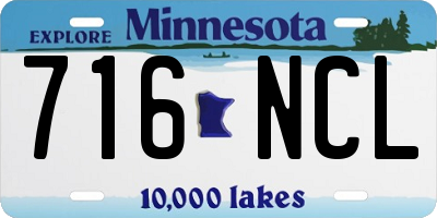 MN license plate 716NCL