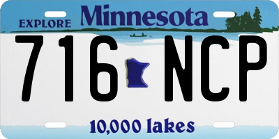 MN license plate 716NCP