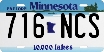 MN license plate 716NCS