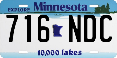 MN license plate 716NDC