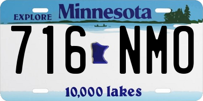 MN license plate 716NMO