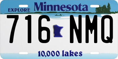 MN license plate 716NMQ