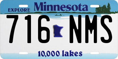 MN license plate 716NMS