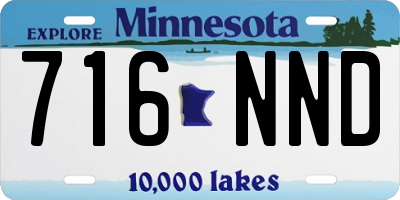MN license plate 716NND
