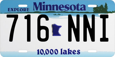 MN license plate 716NNI