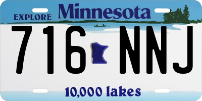 MN license plate 716NNJ