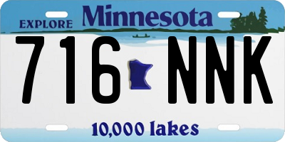 MN license plate 716NNK