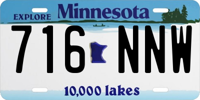 MN license plate 716NNW