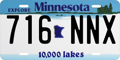 MN license plate 716NNX