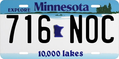 MN license plate 716NOC