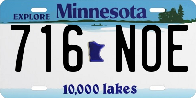 MN license plate 716NOE
