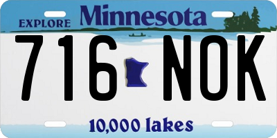 MN license plate 716NOK