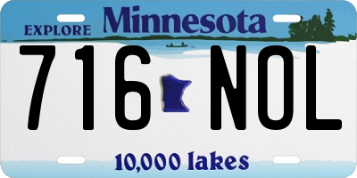 MN license plate 716NOL