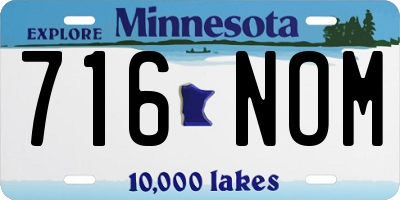 MN license plate 716NOM
