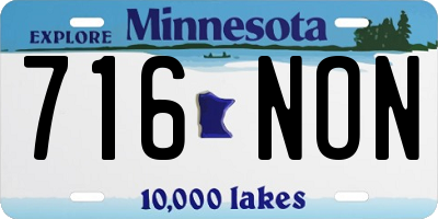 MN license plate 716NON