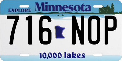 MN license plate 716NOP